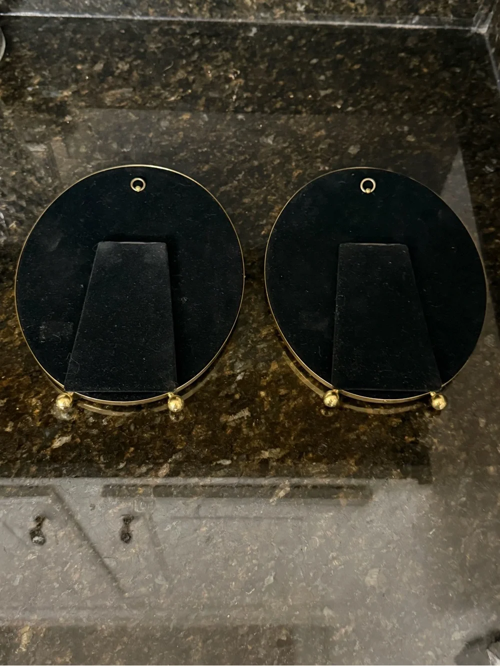 Vintage Larson Juhl Brass Oval Picture Frames – Pair
